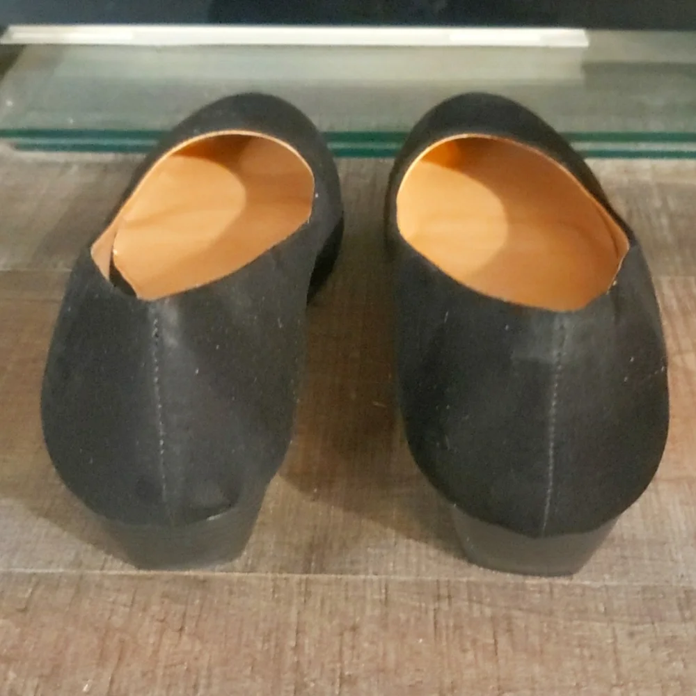 CL by Laundry black Marcie wedges Sz 7.5 - Picture 2 of 7